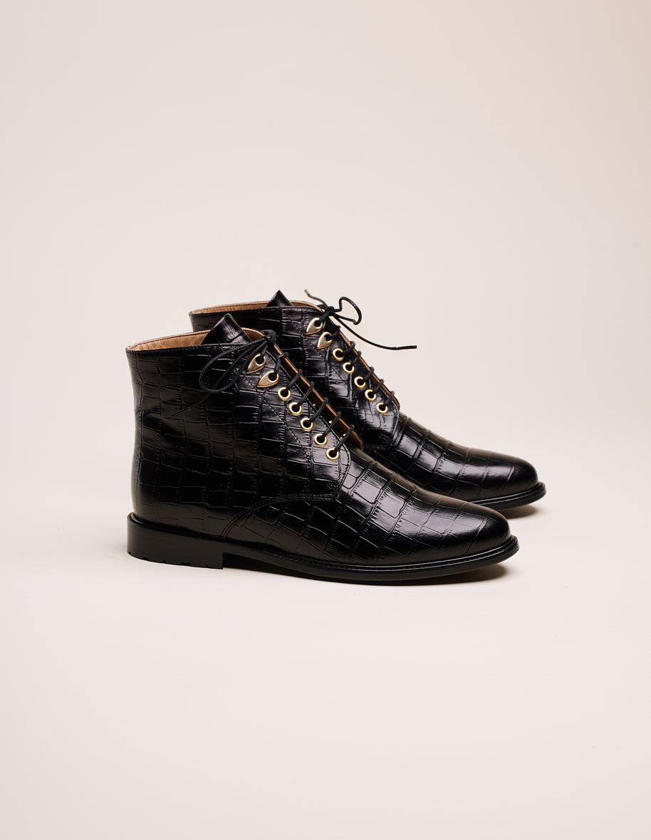 Friday - Black, Everyday lace-up chelsea boot
