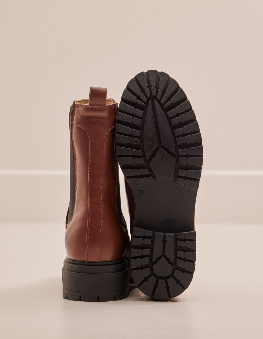 Ankle boots Amélie - Brown leather