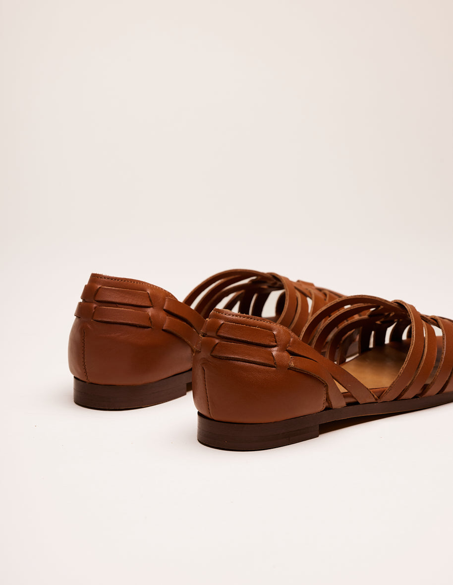 Sandals Roxanne - Cognac leather