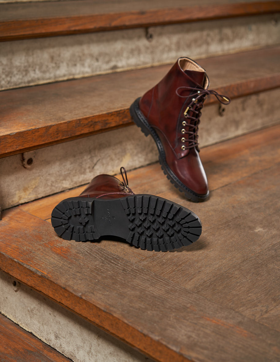 Alix boots - Bordeaux box leather