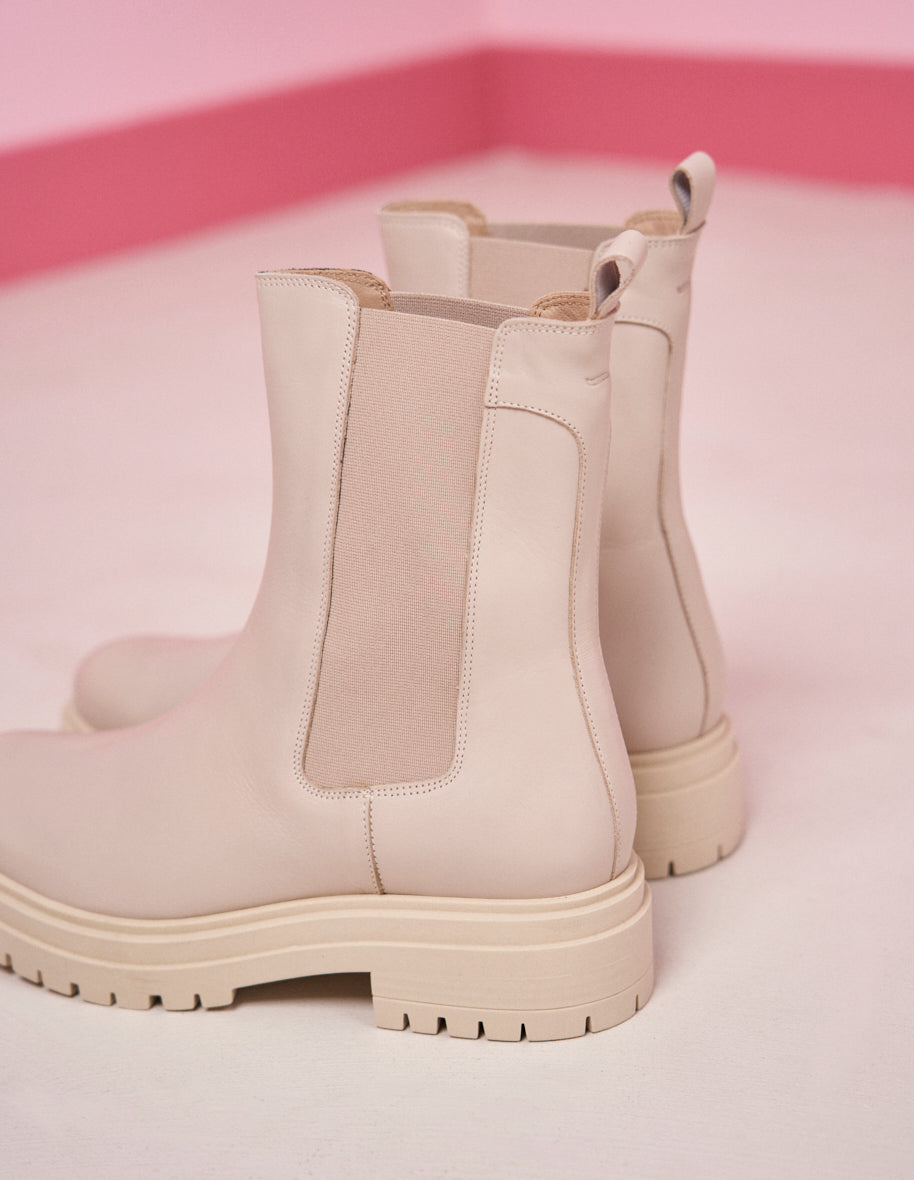 Ankle boots Amélie - Cream leather