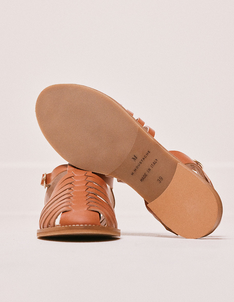 Sandals Cécile - Cognac leather