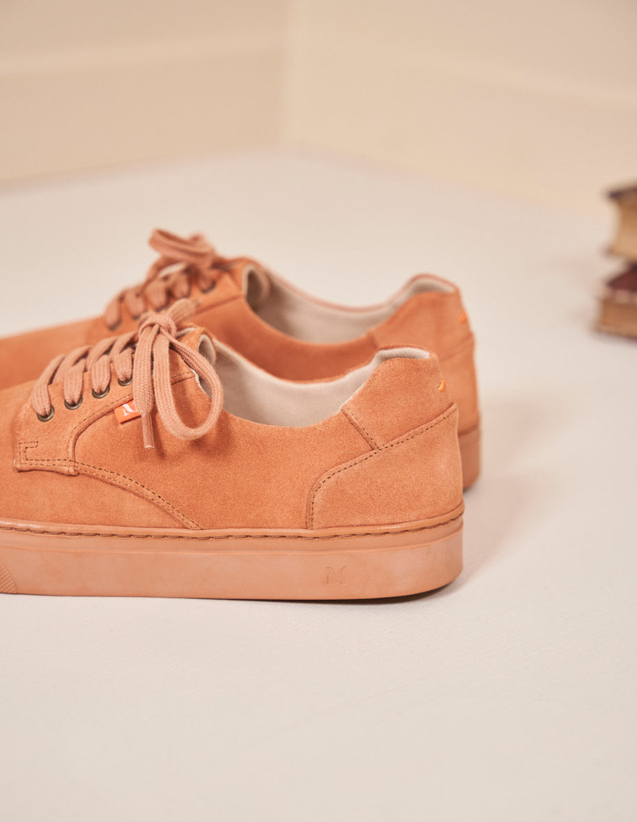 Low-top trainers Alexandre - Peach suede