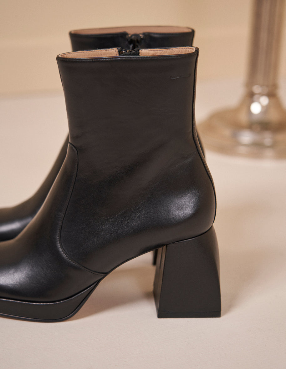 Ankle boots Marina - Black leather