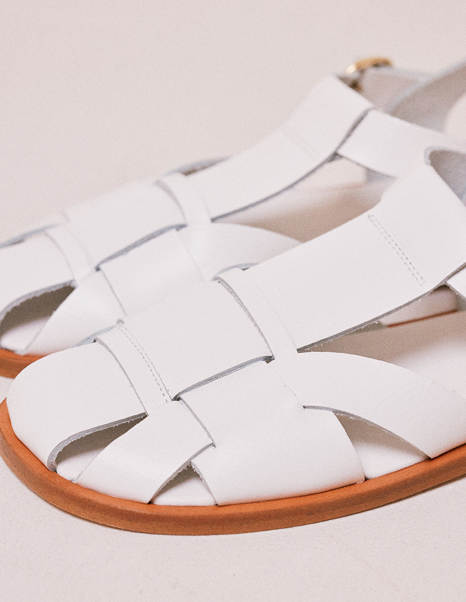 Sandals Solange - Ecru leather