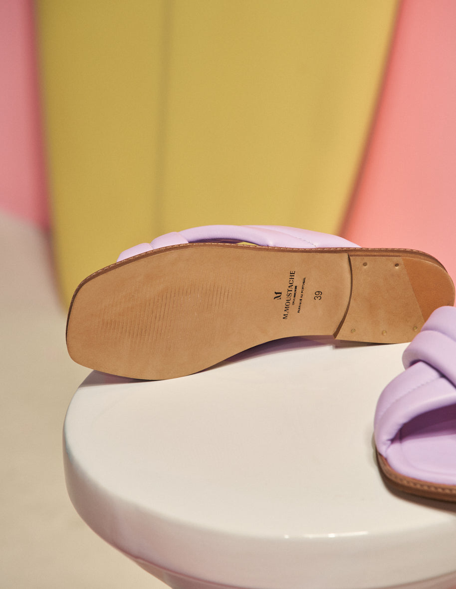 Flat mules Théa - Lilac Leather