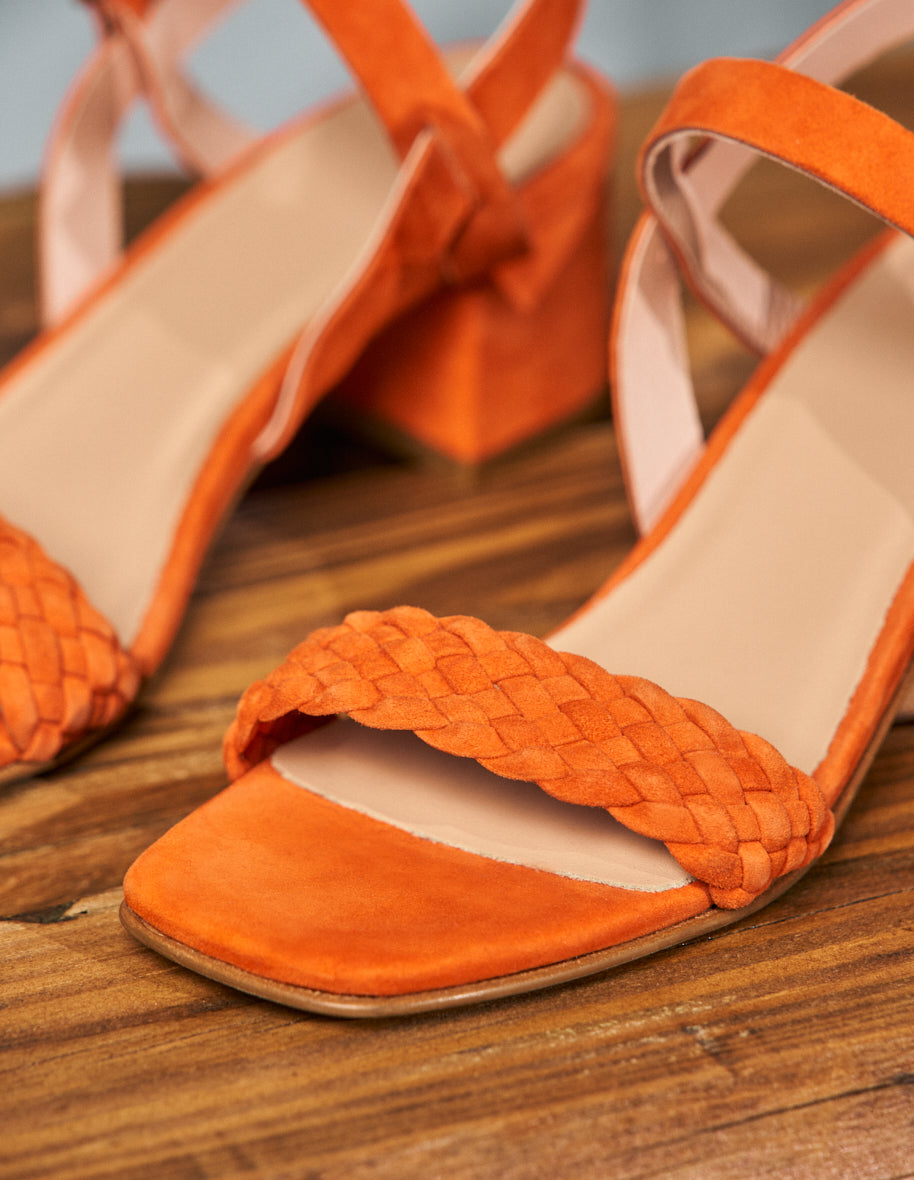 Sandales à talons Victoria M - Suède orange